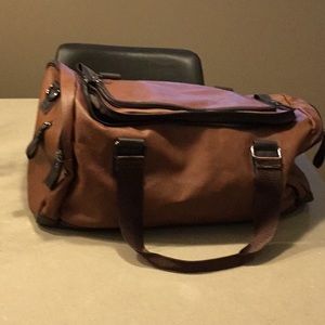 Leather duffle bag